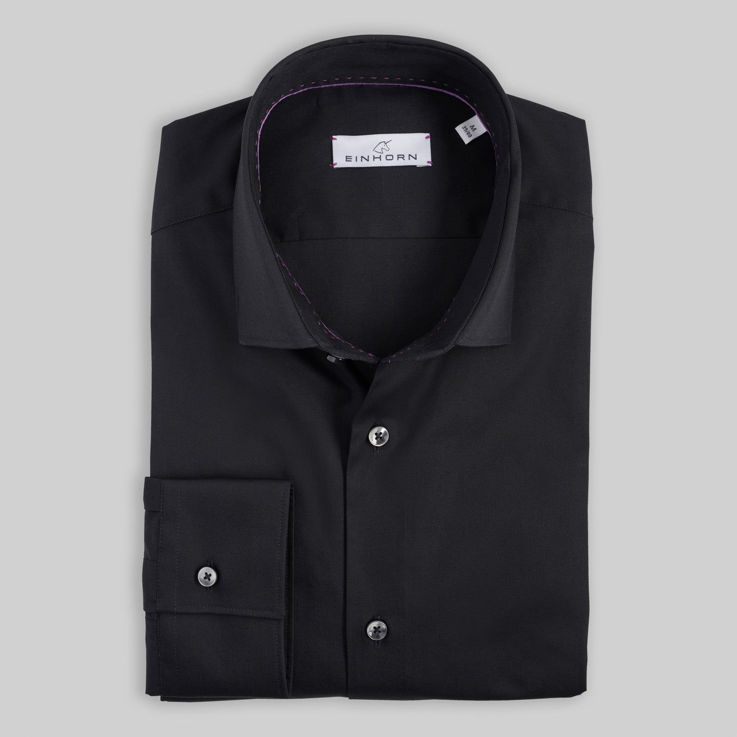 schwarzes Stretch Hemd Herren