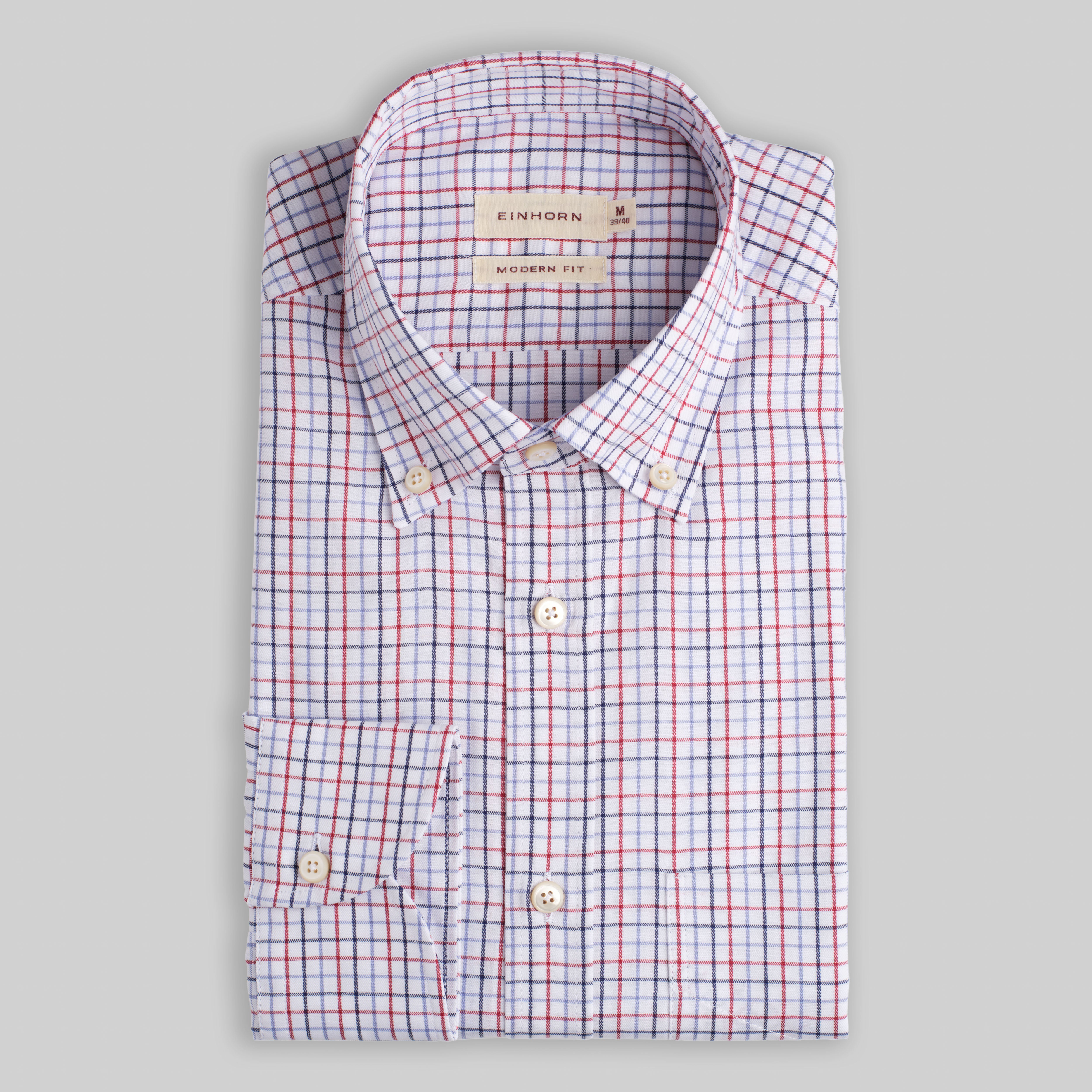 Hemd Modern Fit mit Liniendesign rot