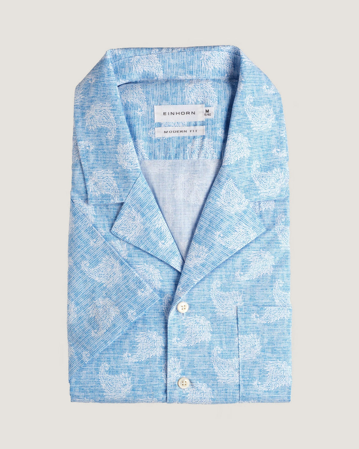 Resort-Hemd Print Blau – Detailansicht
