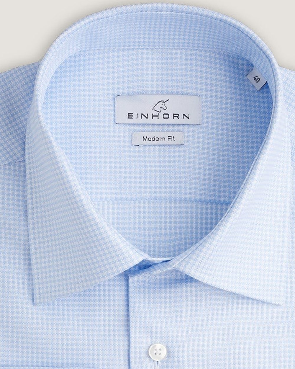 Oxfordhemd Modern Fit Hellblau, Detail Kragen