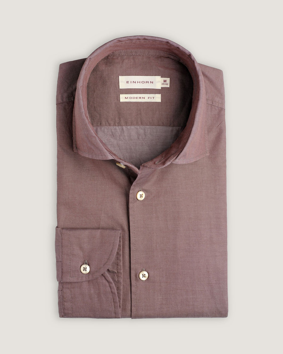 Hemd Modern Fit Twill Braun