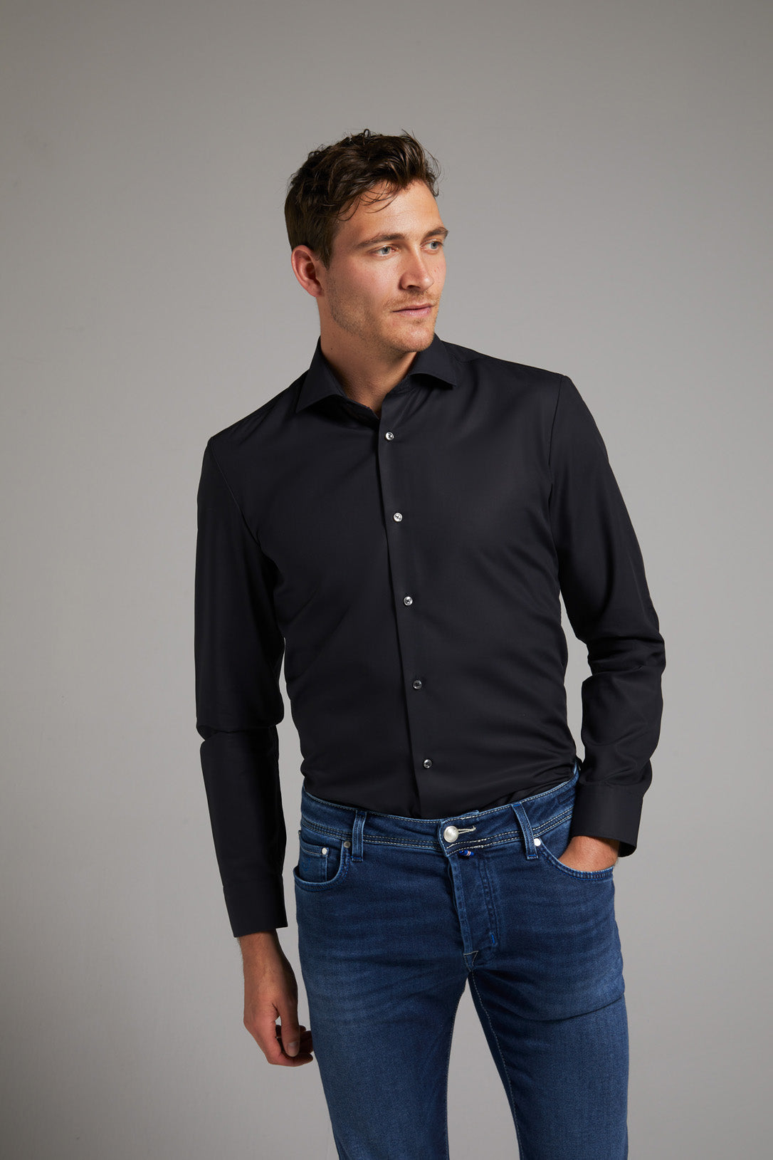 Hemd Modern Fit Non Iron Schwarz