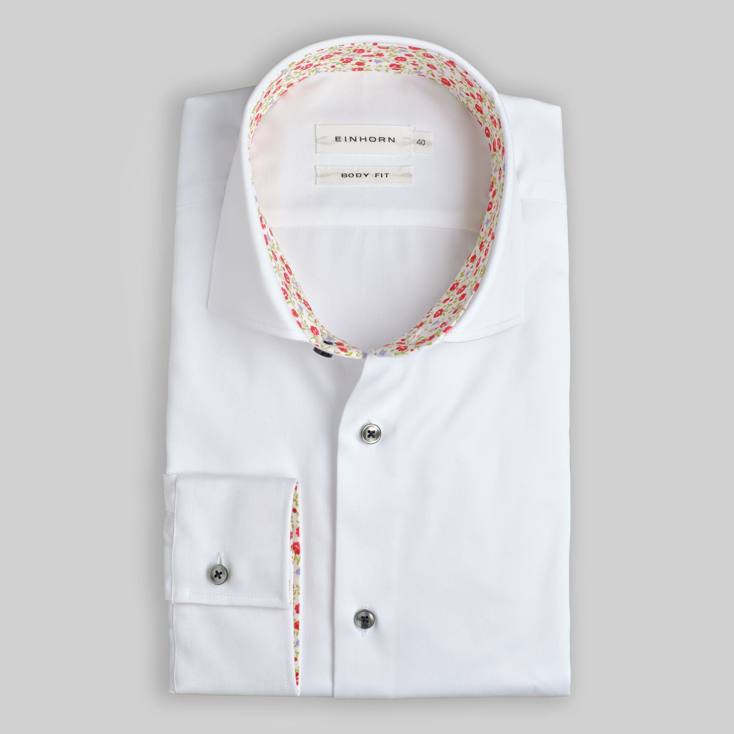 Hemd Weiss mit contrast 