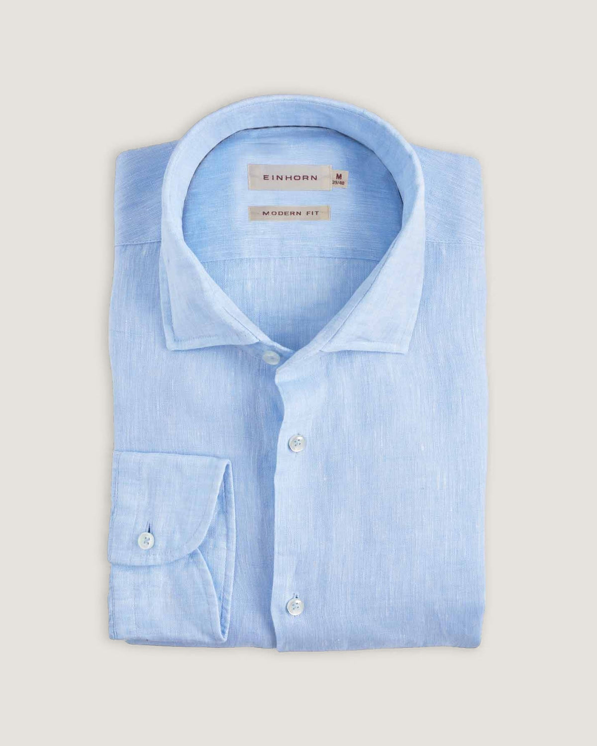 Leinenhemd Modern Fit Hellblau