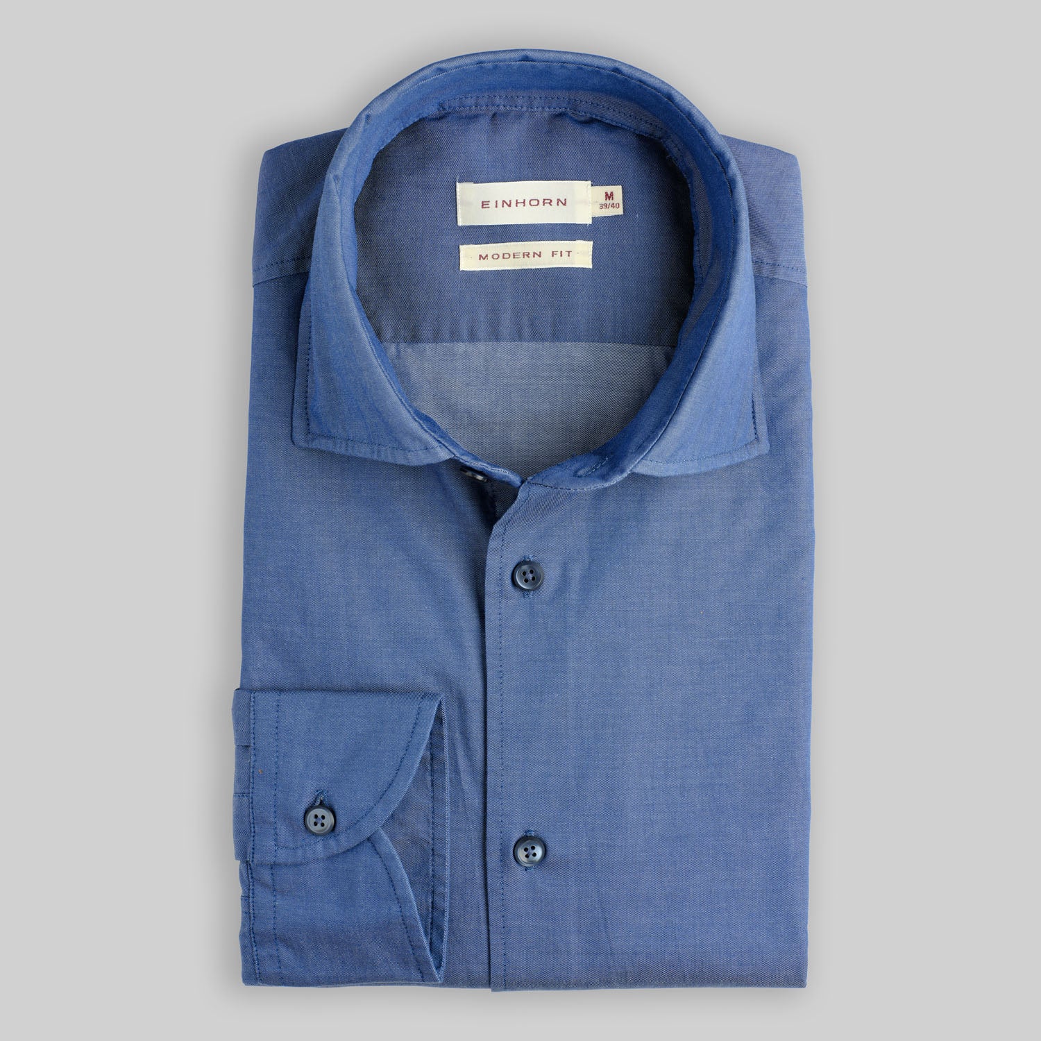 Hemd Modern Fit Twill Blau