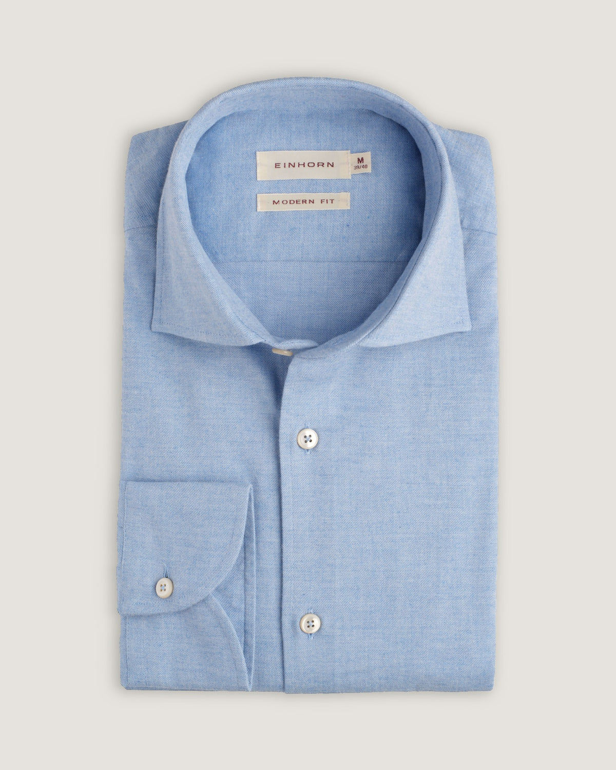 Flanellhemd Modern Fit Hellblau