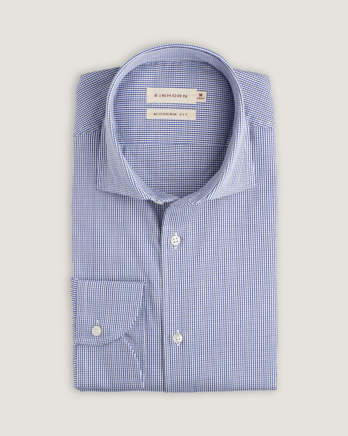 Hemd Modern Fit Mikro Karo Navy
