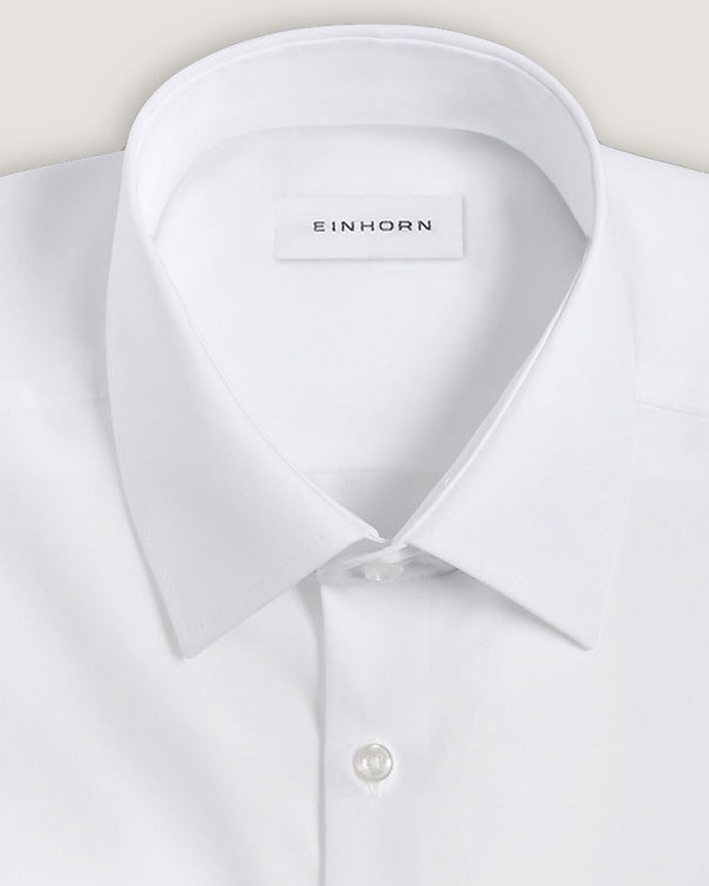 Hemd Regular Fit Non Iron Weiss mit Brusttasche, Detail Kragen
