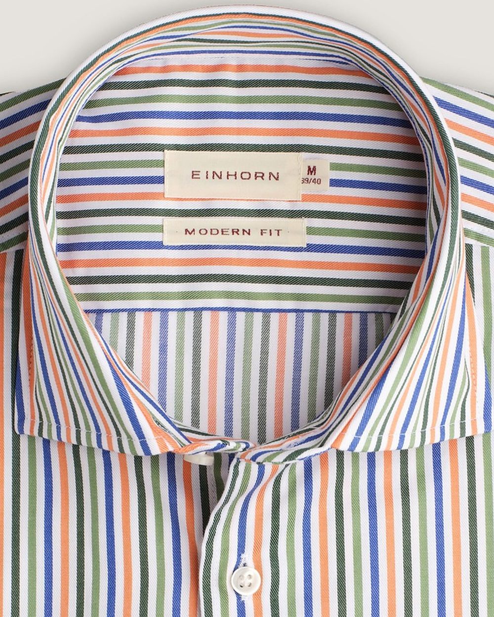 Hemd Modern Fit Streifen Multicolor, Detail Kragen