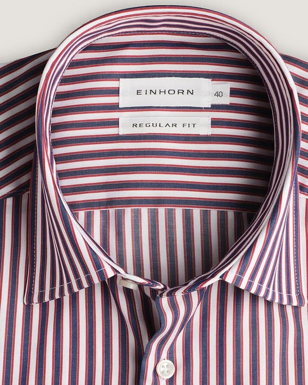 Hemd Regular Fit Blau Gestreift, Detail Kragen